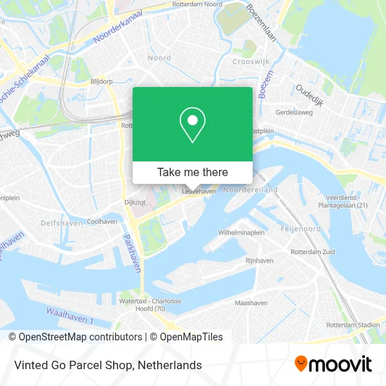 Vinted Go Parcel Shop map