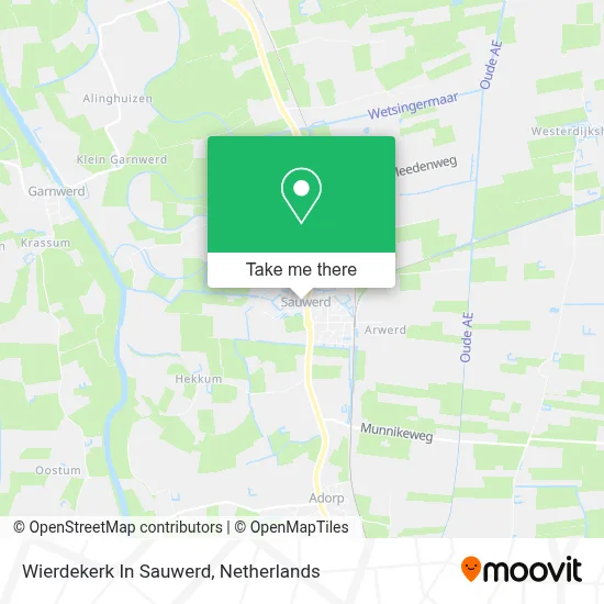 Wierdekerk In Sauwerd map
