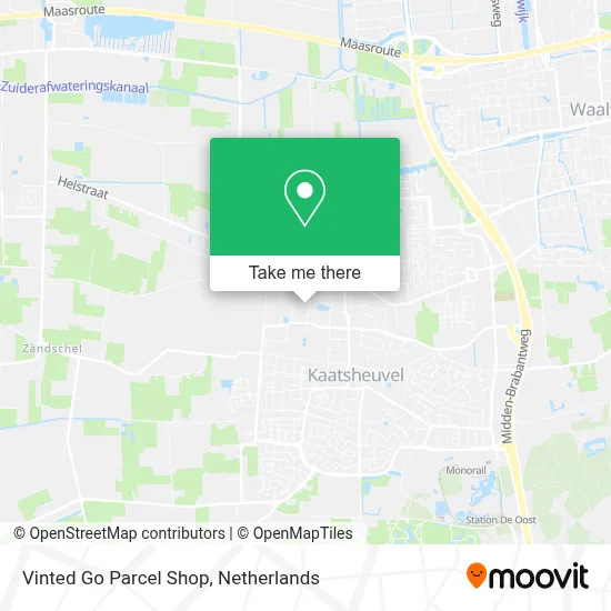 Vinted Go Parcel Shop map