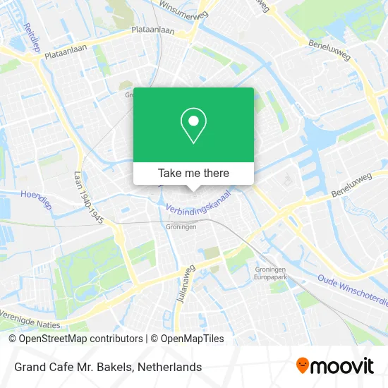Grand Cafe Mr. Bakels map