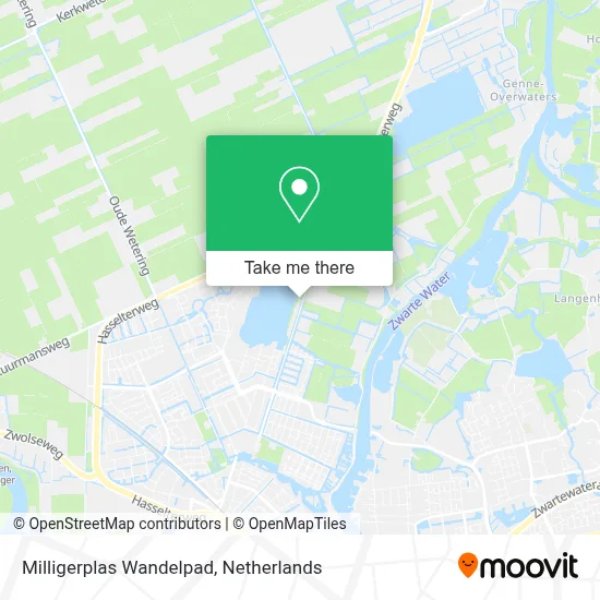 Milligerplas Wandelpad map