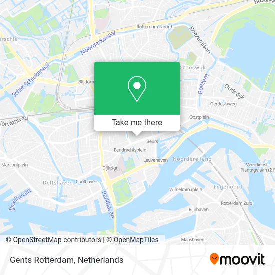 Gents Rotterdam map