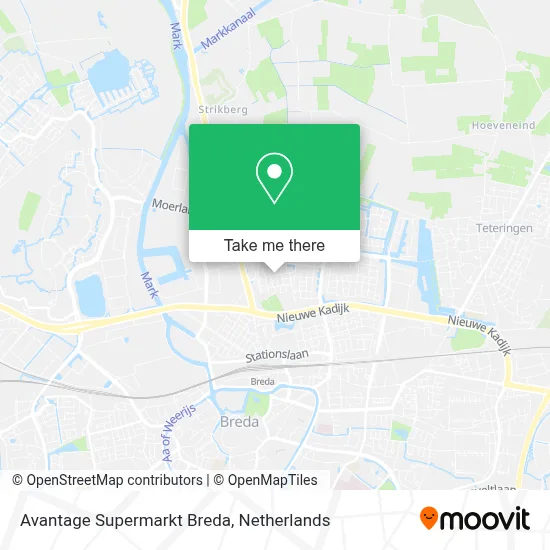 Avantage Supermarkt Breda map