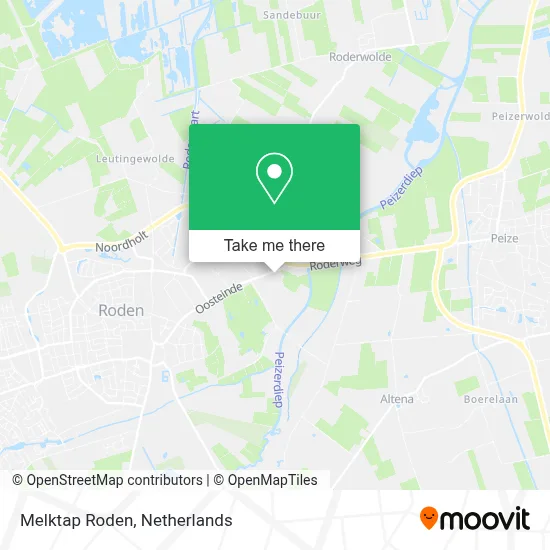 Melktap Roden map