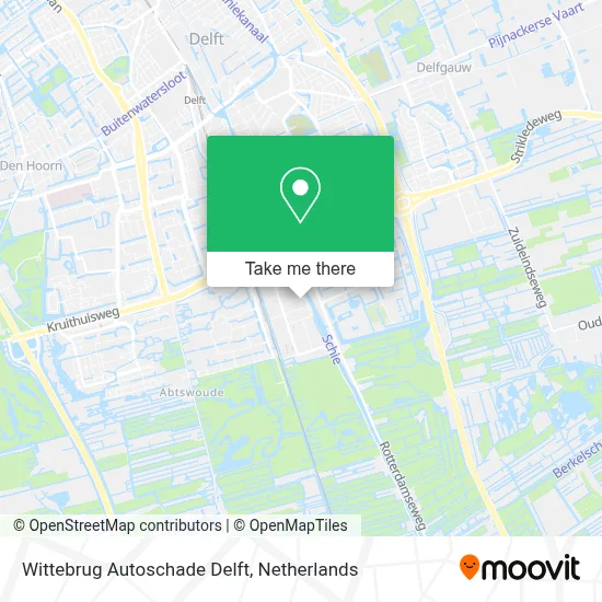 Wittebrug Autoschade Delft map