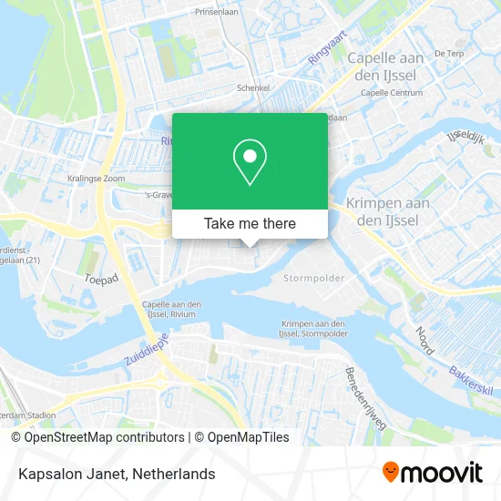 Kapsalon Janet map