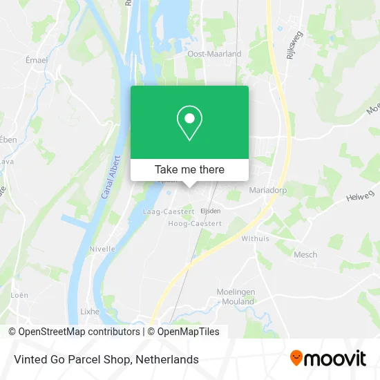 Vinted Go Parcel Shop map