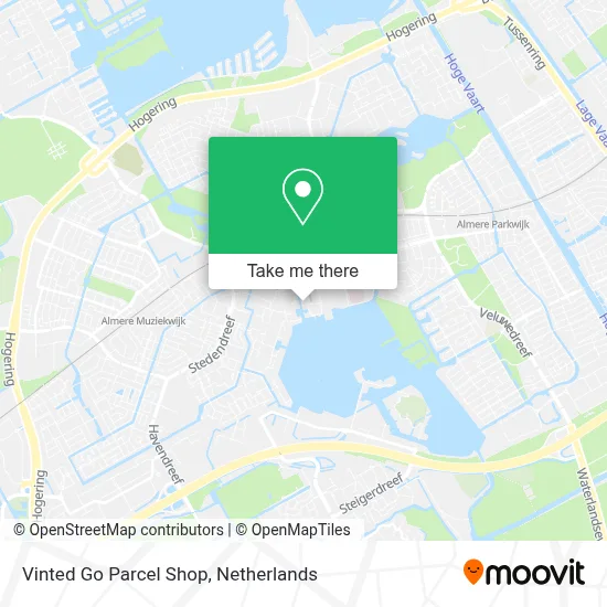 Vinted Go Parcel Shop Karte