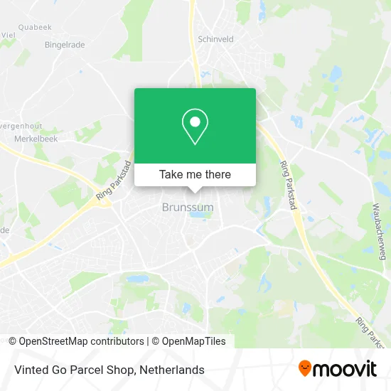Vinted Go Parcel Shop map
