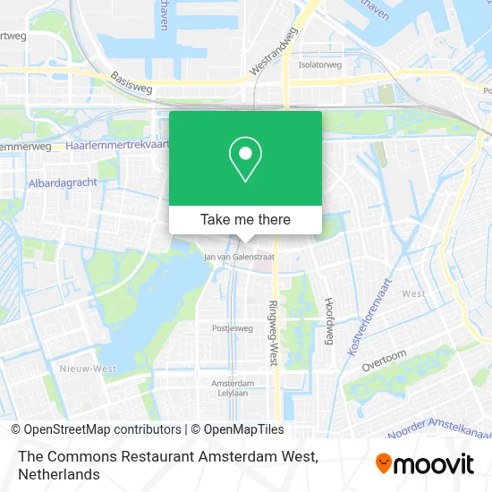 The Commons Restaurant Amsterdam West map