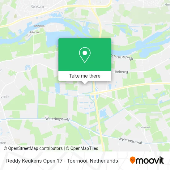 Reddy Keukens Open 17+ Toernooi map