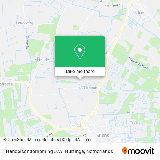 Handelsonderneming J.W. Huizinga map