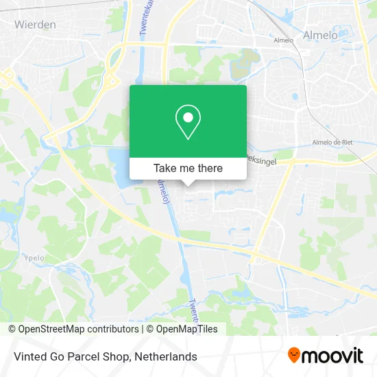Vinted Go Parcel Shop map