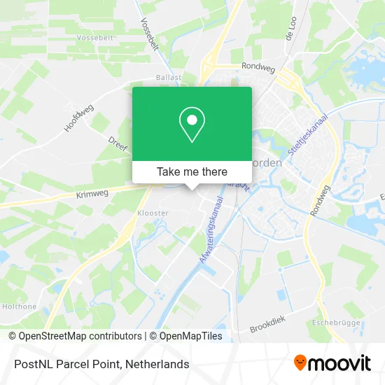 Postnl Pakketpunt map