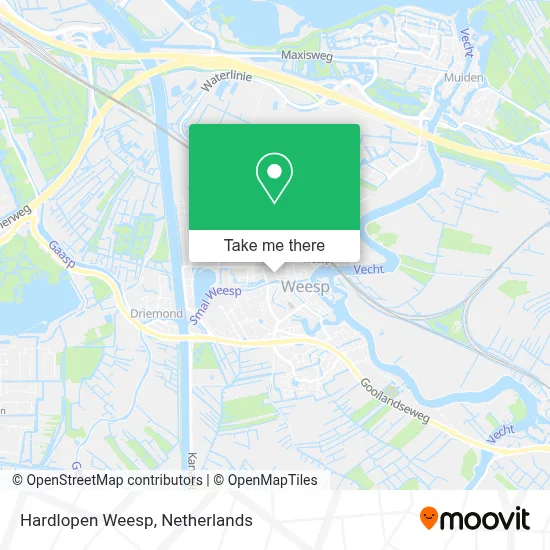 Hardlopen Weesp map