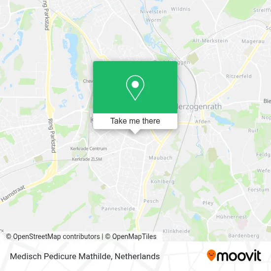 Medisch Pedicure Mathilde map