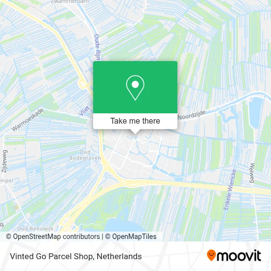 Vinted Go Parcel Shop map