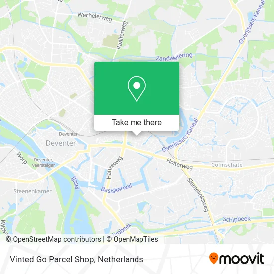 Vinted Go Parcel Shop map
