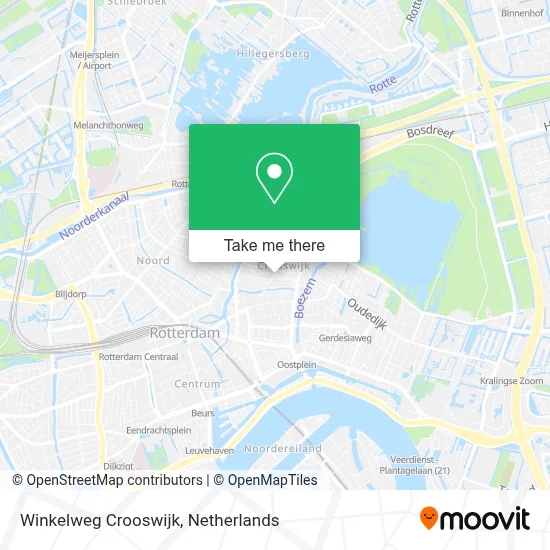 Winkelweg Crooswijk map