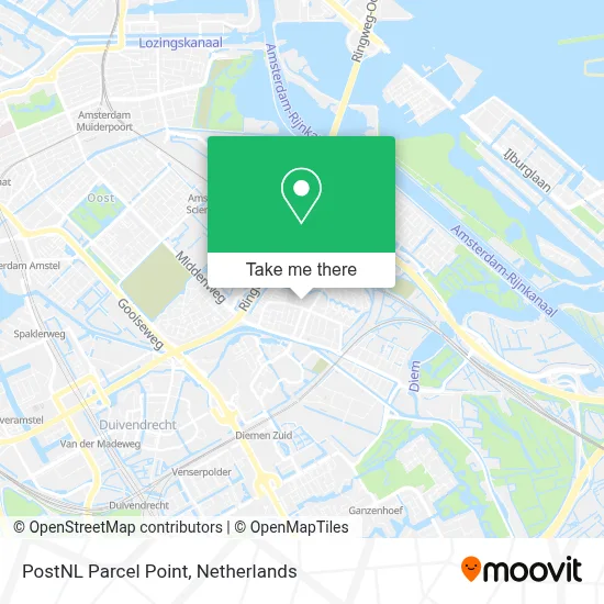 Postnl Pakketpunt map