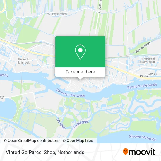 Vinted Go Parcel Shop map