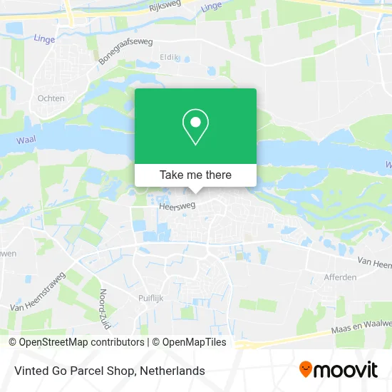 Vinted Go Parcel Shop Karte