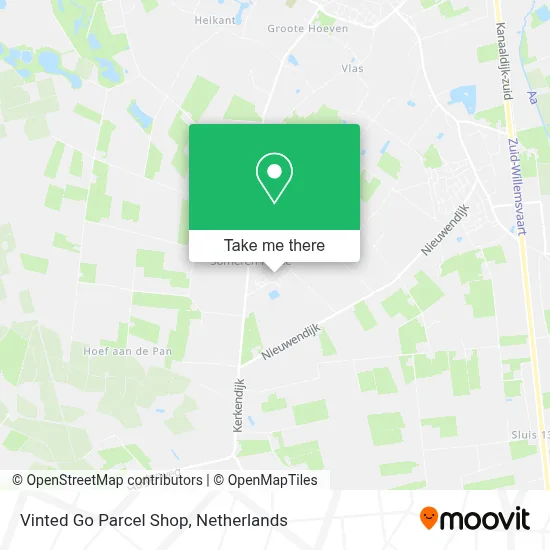 Vinted Go Parcel Shop map