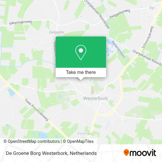 De Groene Borg Westerbork map