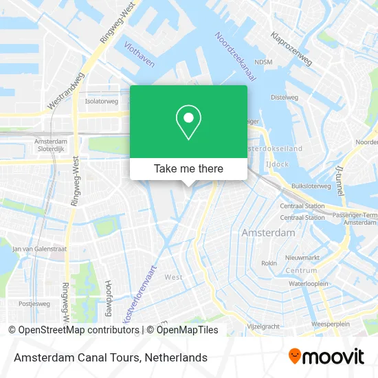Amsterdam Canal Tours map