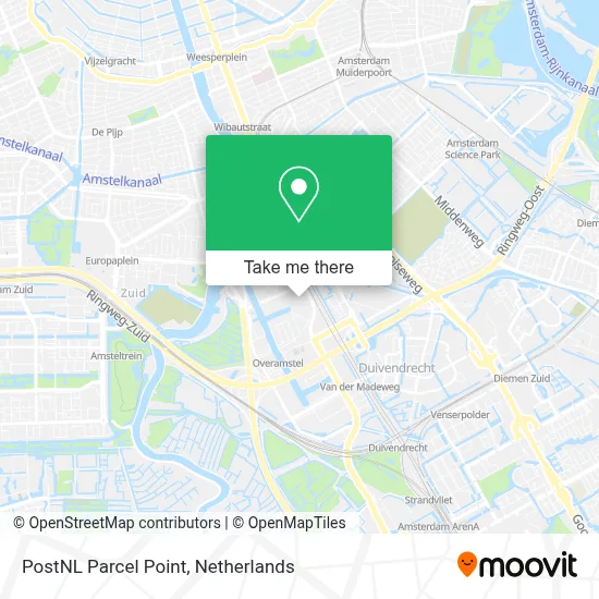 Postnl Pakketpunt map