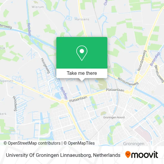 University Of Groningen Linnaeusborg map