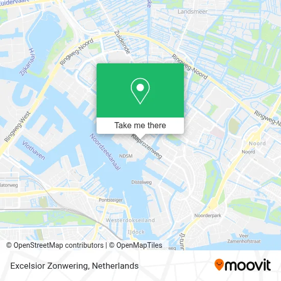 Excelsior Zonwering map
