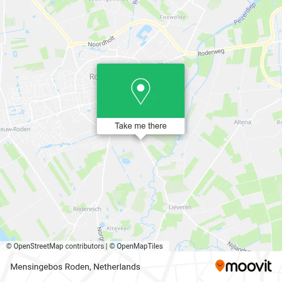 Mensingebos Roden map