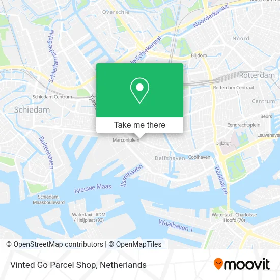 Vinted Go Parcel Shop map
