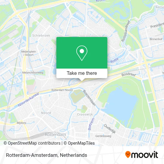 Rotterdam-Amsterdam map