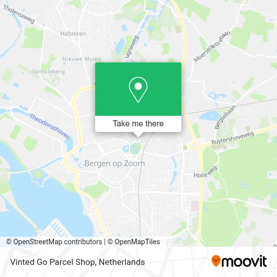 Vinted Go Parcel Shop map