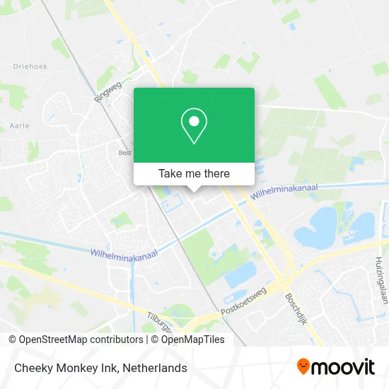 Cheeky Monkey Ink map