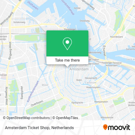 Amsterdam Ticket Shop map