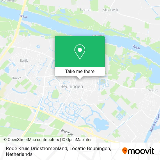 Rode Kruis Driestromenland, Locatie Beuningen map