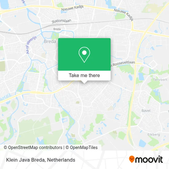 Klein Java Breda map