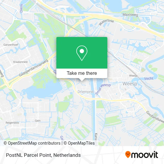 Postnl Pakketpunt map
