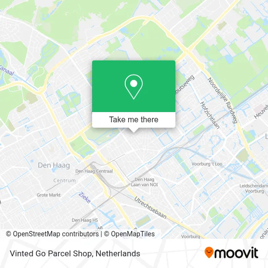 Vinted Go Parcel Shop map