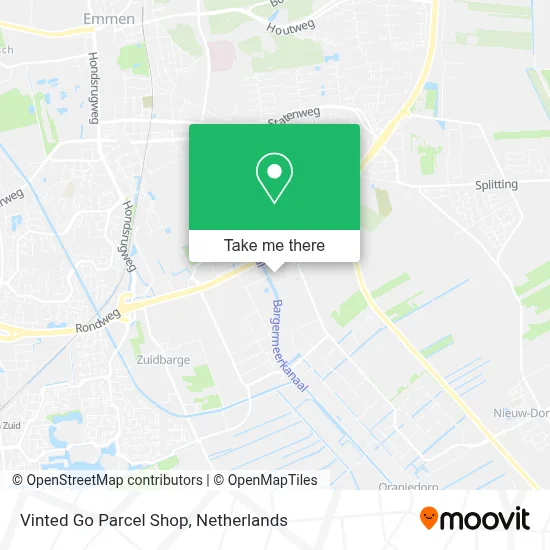 Vinted Go Parcel Shop map