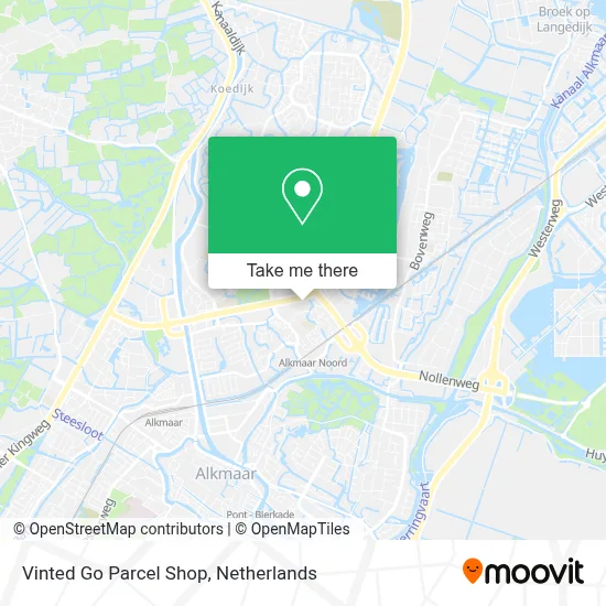 Vinted Go Parcel Shop map