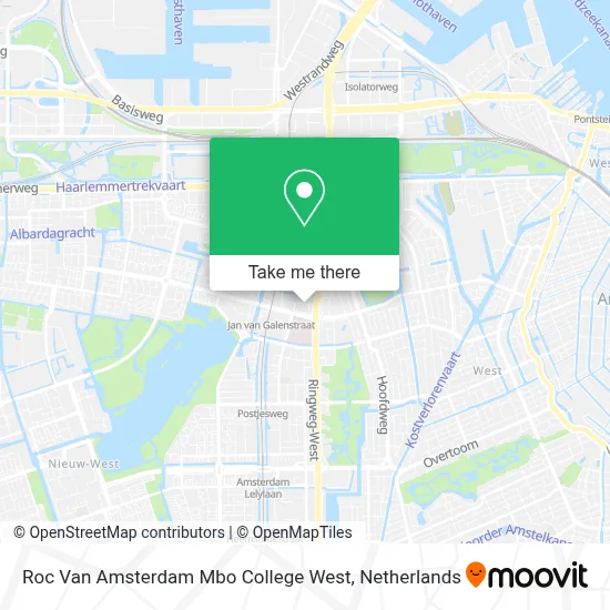 Roc Van Amsterdam Mbo College West map