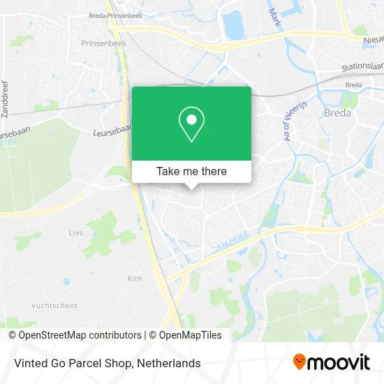 Vinted Go Parcel Shop map
