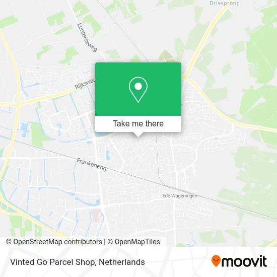 Vinted Go Parcel Shop map