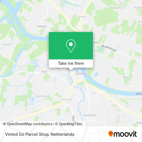 Vinted Go Parcel Shop map