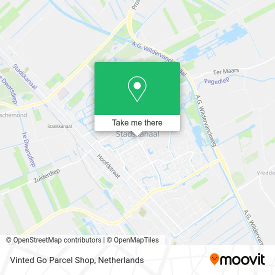 Vinted Go Parcel Shop map