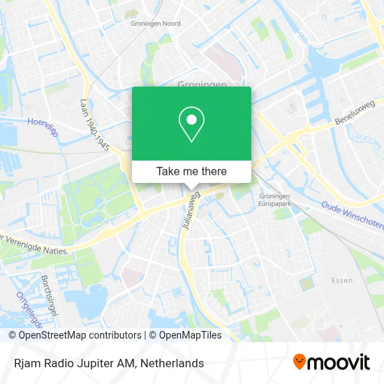 Rjam Radio Jupiter AM map